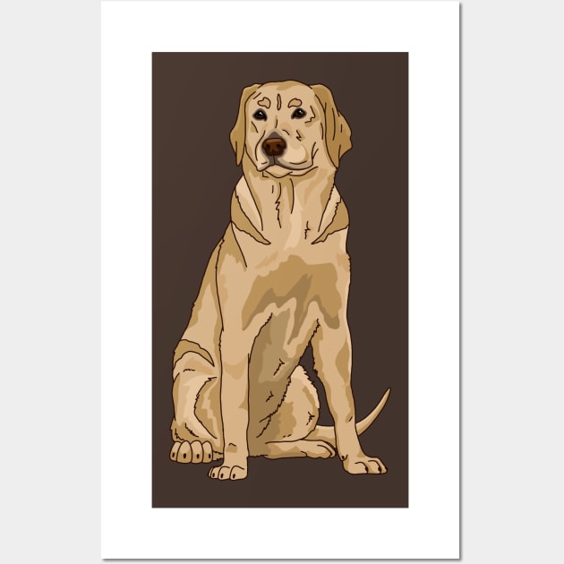 Yellow labrador retriever Wall Art by The Christmas Lady